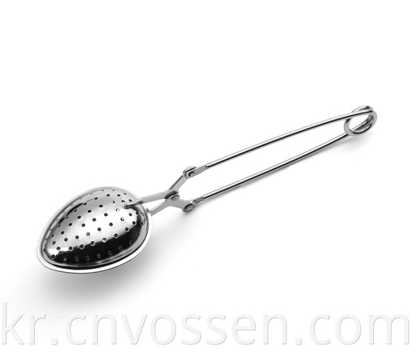 Stainless Steel Long Handle Oval Shaped Tea 